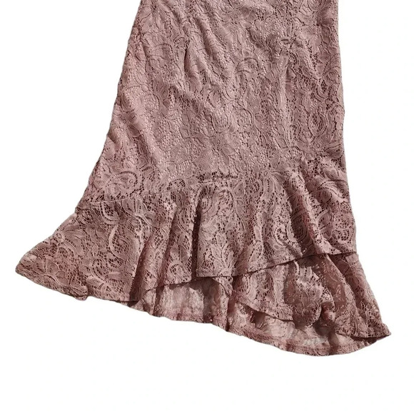 Enfocus Studio Mauve Pink Stretch Lace Dress Size 12 - Picture 12 of 12